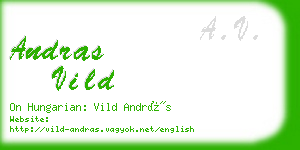 andras vild business card